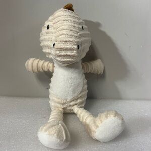 Chick Pea Plush Dinosaur T Rex Stuffed Embroidered Face Baby Lovey Ribbed 12"